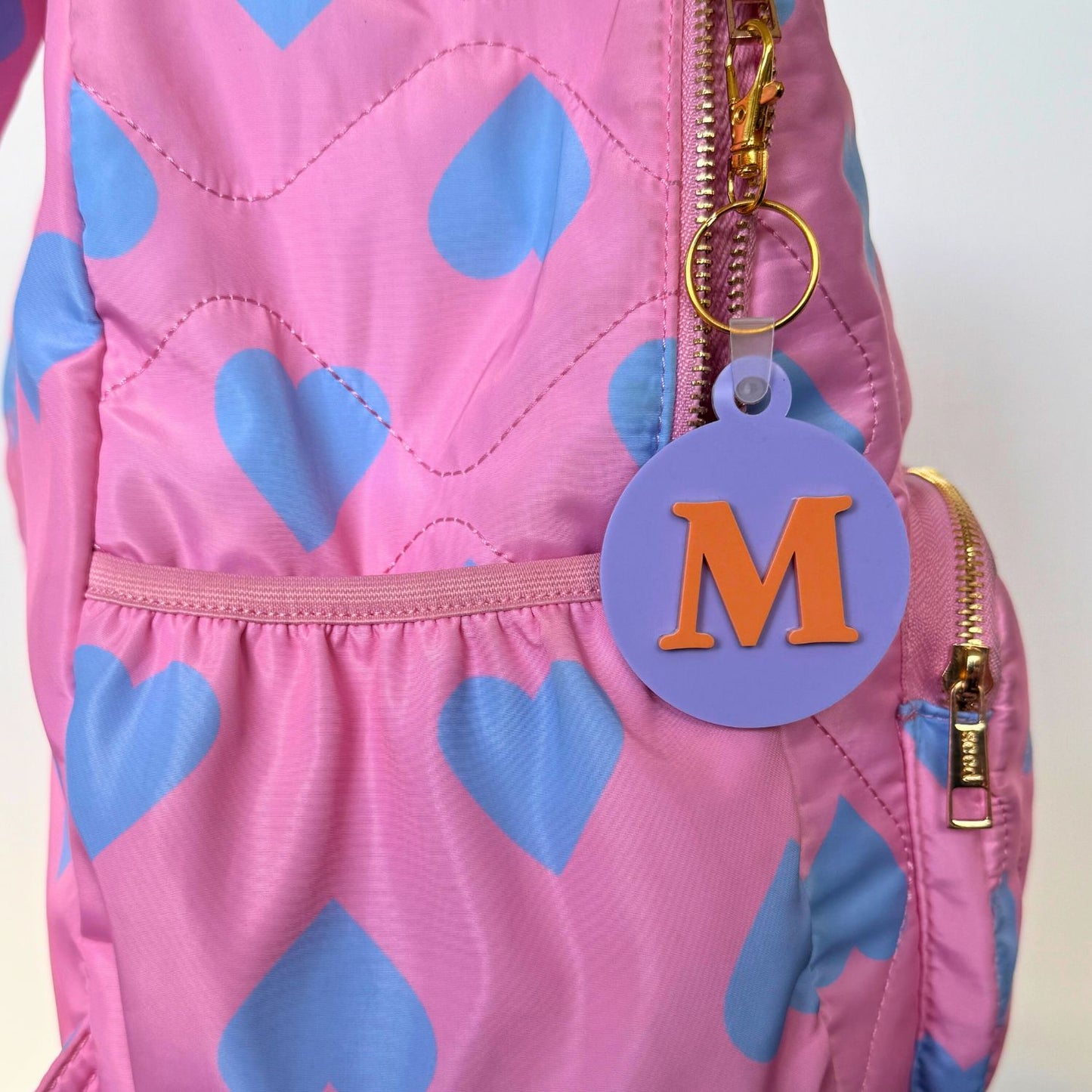 Letter on Circle Bag Tag