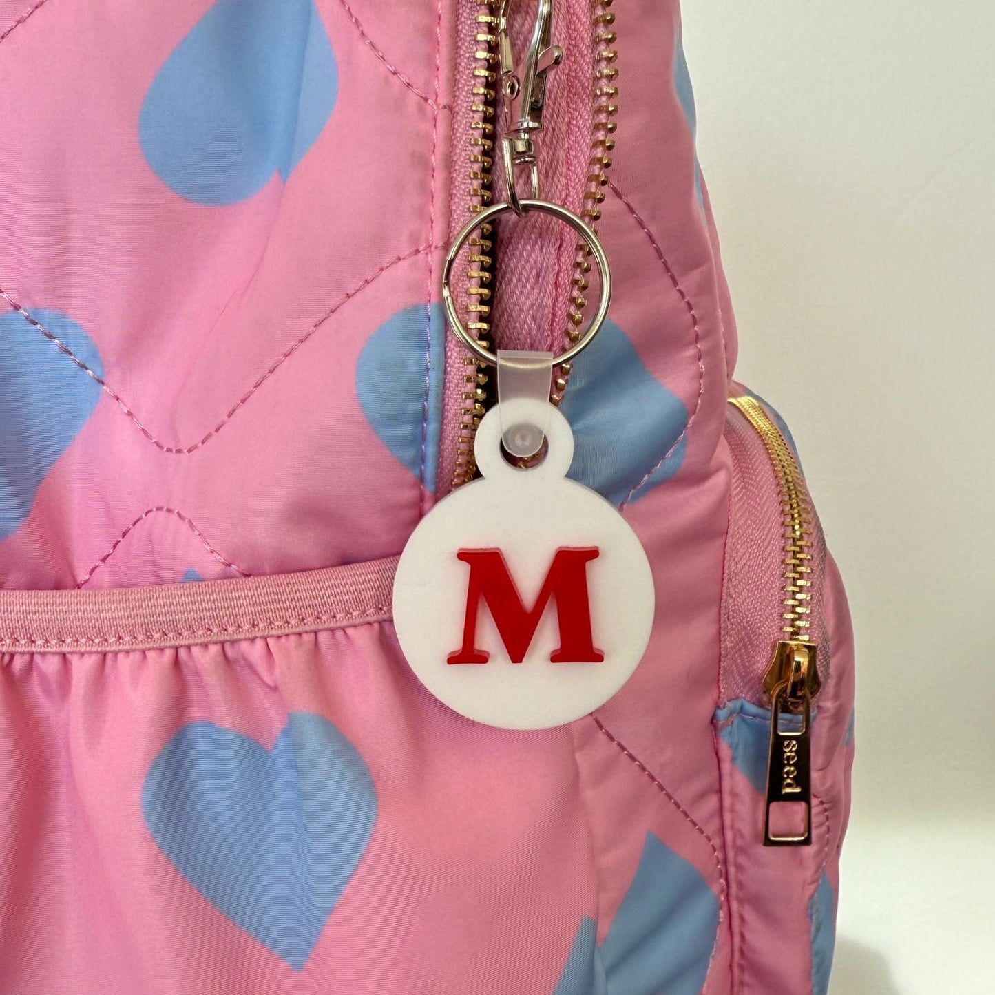 Letter on Circle Bag Tag