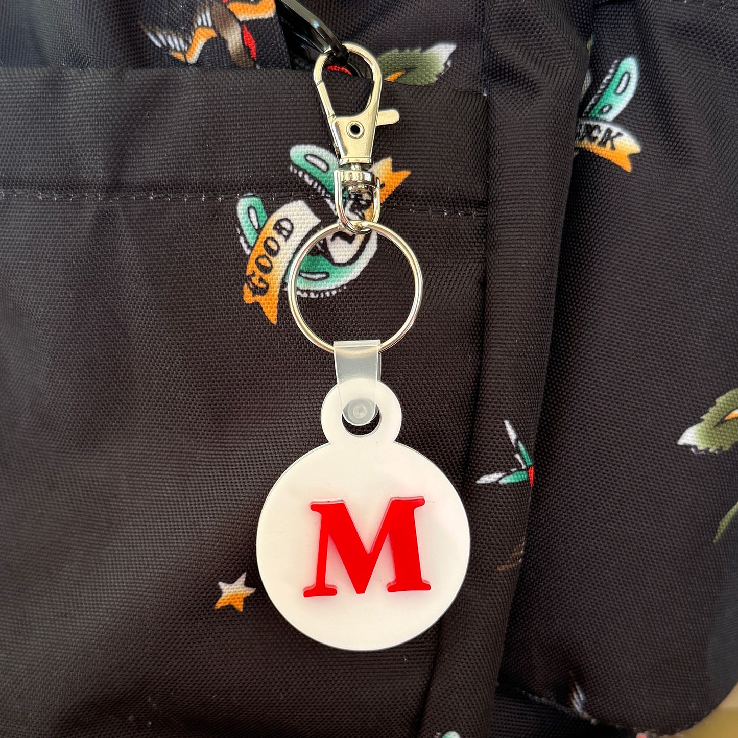 Letter on Circle Bag Tag