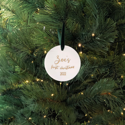 Baby's First Christmas Circle Decoration