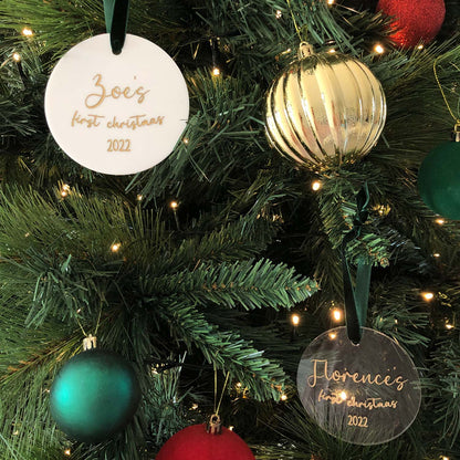 Baby's First Christmas Circle Decoration