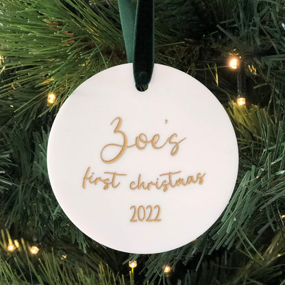 Baby's First Christmas Circle Decoration