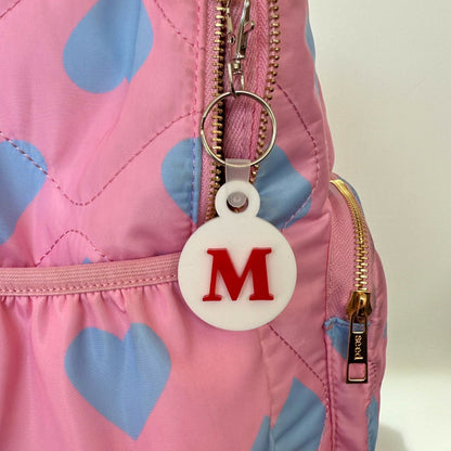 Letter on Circle Bag Tag