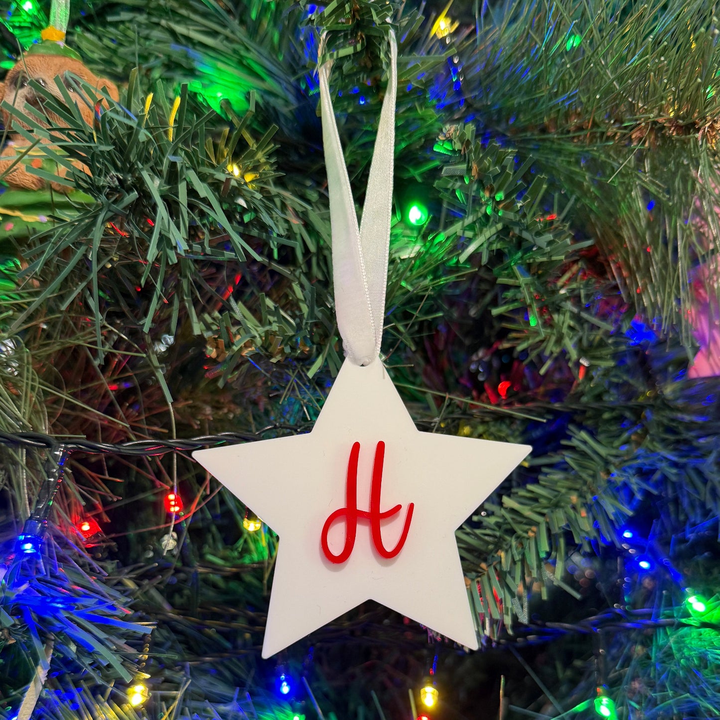 Personalised Initial Star Christmas Ornament