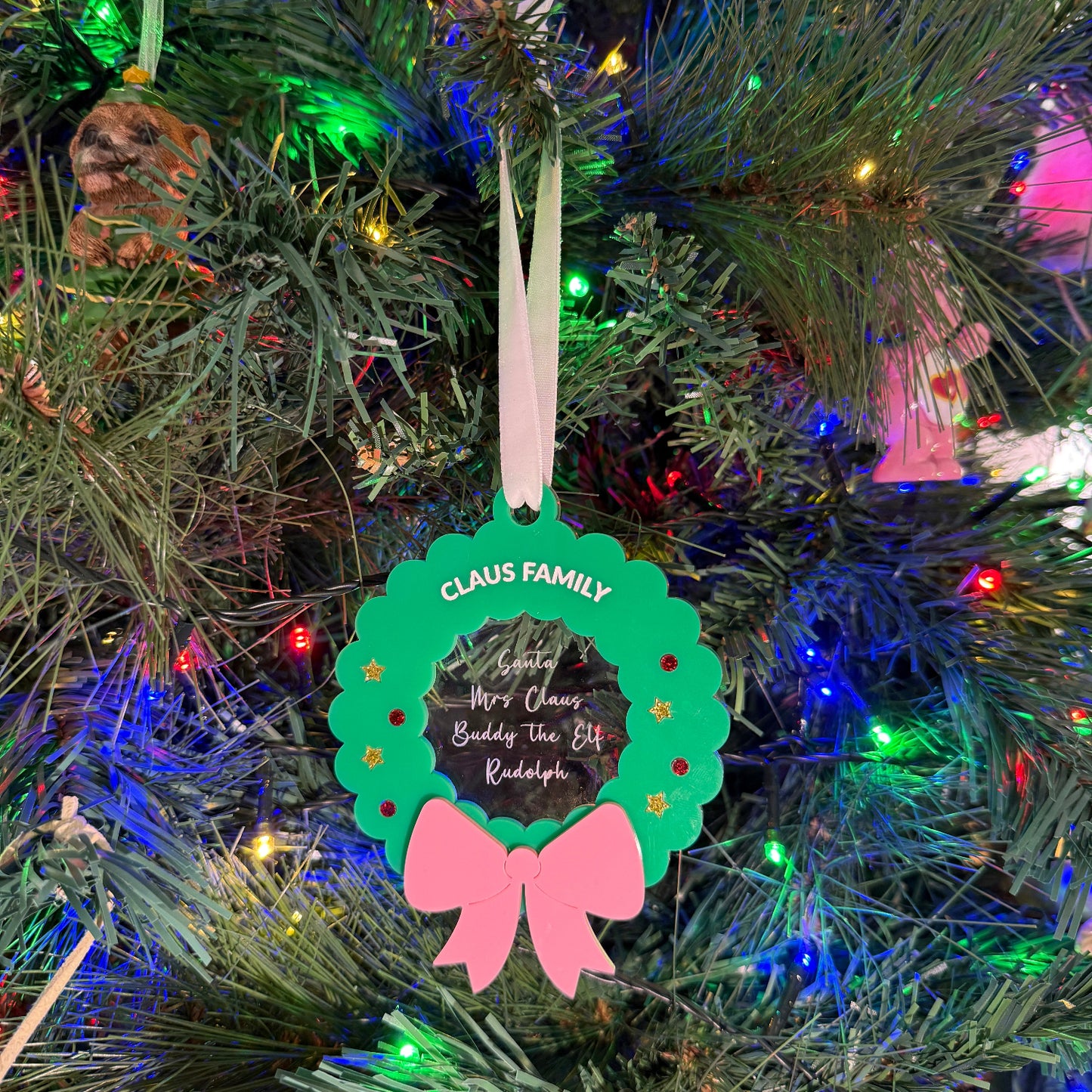 Personalised Family Wreath Ornament