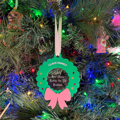Personalised Family Wreath Ornament