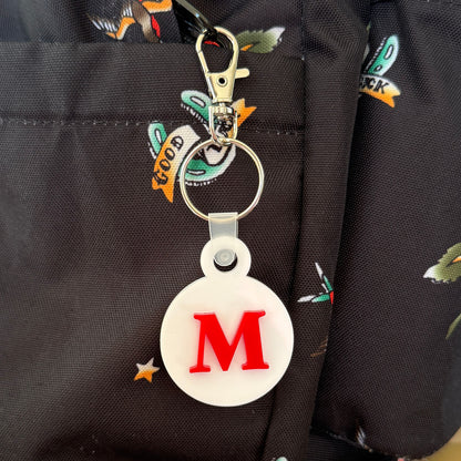 Letter on Circle Bag Tag