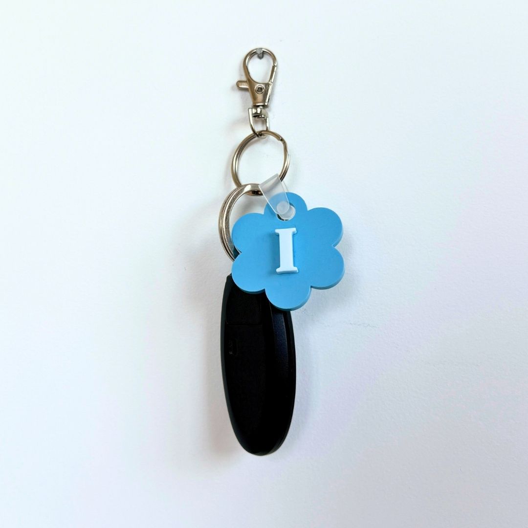 Letter on Daisy Key Ring