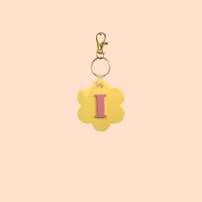 Letter on Daisy Key Ring