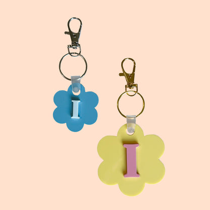 Letter on Daisy Key Ring