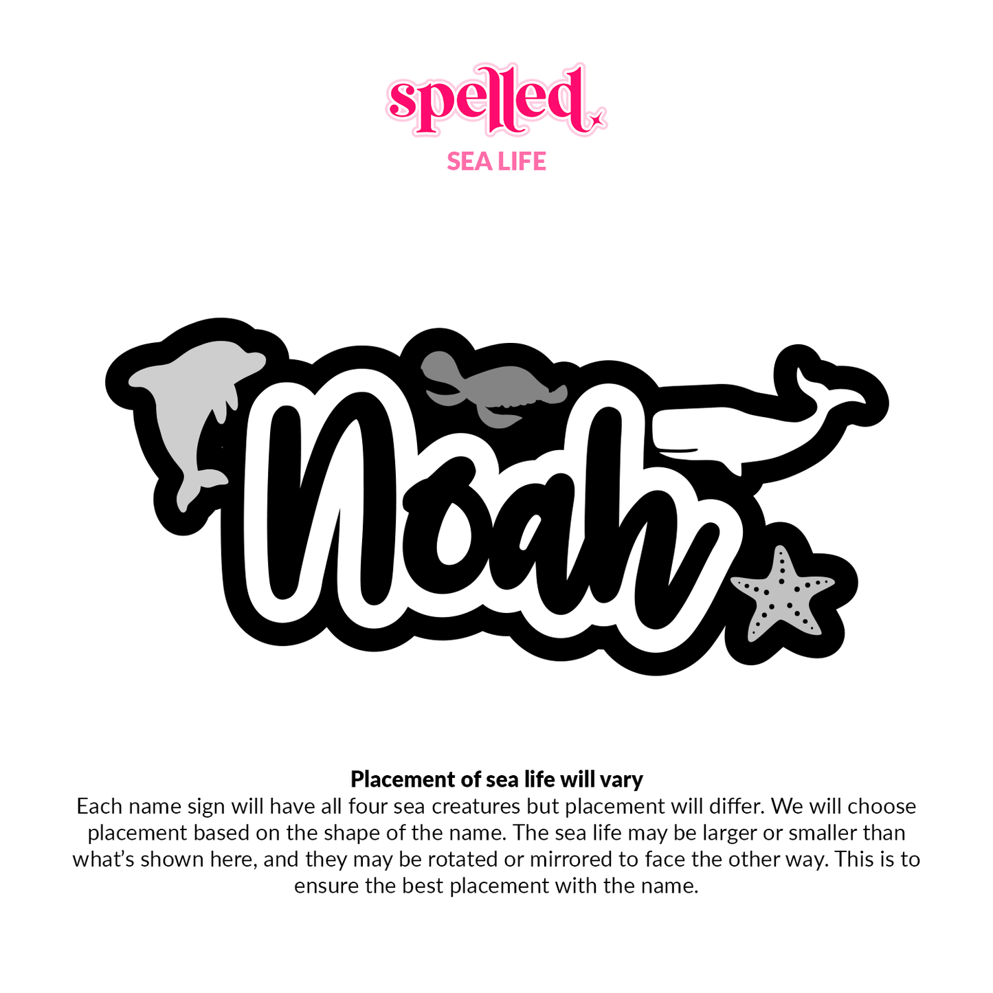 Sea Life Name Sign
